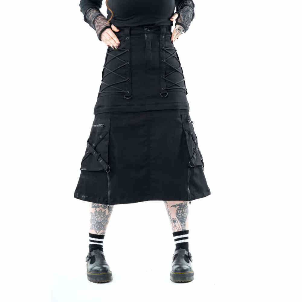Poizen Industries - Knightley Long skirt - Black
